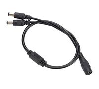 Adaptador de corriente para cámara de seguridad, cable divisor de corriente DC 12V 5.5x2.1mm, 1 hembra a 2/3/4/5 macho opcional para cámaras de seguridad CCTV y tiras de luces LED(1 hembra a 2 macho)
