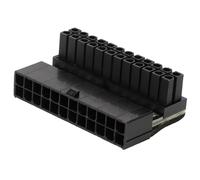 Adaptador de corriente para placa base, adaptador de corriente de 90 grados con diseño de ángulo recto para instalación de cable ATX24PIN, cambio