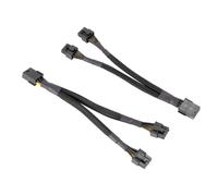 Adaptador de corriente PCI Express de 2 piezas hembra a 2 conectores macho duales de 8 pines (6+2)