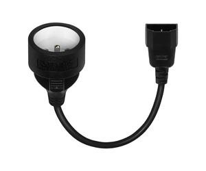 Adaptador de corriente Savio SAVKABELCL-180 IEC C14 a CEE7 10A 15cm Negro