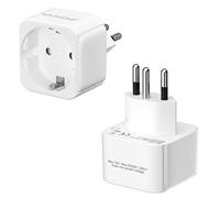 Adaptador de corriente Suiza, adaptador de corriente Suiza, adaptador de corriente Suiza enchufe, adaptador de enchufe Suiza para UE a CH, conector de viaje TypF/J Suiza zócalo, Blanco