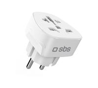 Adaptador de corriente universal de viaje Shucko para la UE - Blanco