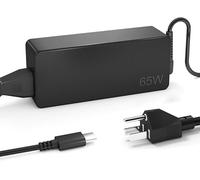 Adaptador de corriente USB C de 65 W, cargador de laptop QYD tipo C compatible con Lenovo Thinkpad Ideapad Yoga HP Elitebook Chromebook Spectre Pavilion Envy X360 cable de alimentación para cargador