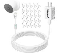 Adaptador de Corriente y Cable de Carga de alimentación USB con luz respiratoria de Alerta de Carga, Compatible con cámara Google Nest CAM (versión de batería),7.6m, Cable de Carga extendido