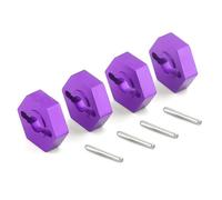 Adaptador de cubeta de rueda hexagonal de aleación de aluminio, piezas mejoradas RC para TRAXXAS 1/16 E-Revo Slash 4WD Summit RC Car (púrpura)
