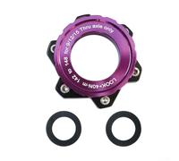 Adaptador de cubo de bicicleta convierte el bloqueo central a seis pernos para sistema de eje delantero de 100 a 110 mm y trasero de 142 a 148 mm morado (trasero 12 x 142 a 148 morado)