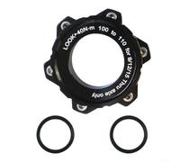 Adaptador de cubo de bicicleta de aluminio y acero inoxidable para Boost 100/110 mm delantero y trasero de 142/148 mm con bloqueo central a transición de 6 pernos (delantero 15 x 100 a 110 negro)