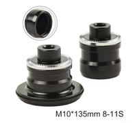 Adaptador de cubo de bicicleta para QR de liberación rápida convertidor de eje pasante delantero M9 a 15 mm eje de 100 mm de apertura y trasero M10 a 12 mm eje 135 142 mm adecuado para 8, 11, 12
