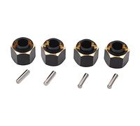 Adaptador de cubo Hexagonal de latón, coche de escalada estable, Color negro dorado para Traxxas Mini