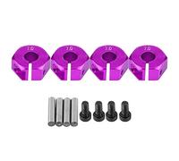 Adaptador de Cubo Hexagonal de Rueda 12mm y 7mm, Universal para RC Coche 1/10, Adaptadores Hexagonales Color Morado para Modelos de Coche RC y DIY Kits