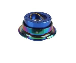 Adaptador de Cubo para Volante de Carreras Universal, Kit Boss, Adaptador de Cubo de liberación rápida de Aluminio para Coche, Compatible con(Blue)