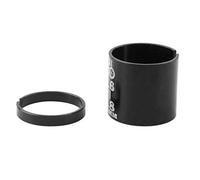 Adaptador de cuña para horquilla de bicicleta de 28,6 mm a 31,8 mm, adaptador de extensión de cuña para manillar, color negro