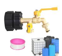 Adaptador De Depósito IBC Latón - Conector De Válvula De 10cm | Acoplamiento Para Manguera De Jardín Estanco | De Salida Para Tanque