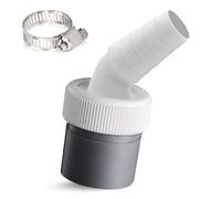 Adaptador de desagüe de lavadora, conector de lavadora para tubo de 40 mm de diámetro, entrada de 18 - 24 mm de diámetro, manguera con abrazadera de manguera, conexión para lavavajillas y secadora