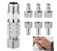 Adaptador De Desconexión Aerógrafo, 7 piezas Adaptador para Aerógrafo, Kit de Adaptadores de Conexión y Desconexión Rápida, Accesorios de Aerógrafo y Compresores de Aire(1/8 Pulgadas)
