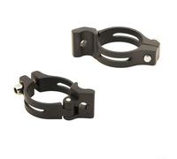 Adaptador de desviador delantero de bicicleta de aleación de aluminio, convertidor de abrazadera de 31,8 mm, 34,9 mm, anillo extensor de tubo de asiento, pieza de bicicleta negra (34,9 mm)