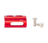 Adaptador de desviador delantero para bicicleta Sram Bike gancho fijo capó aleación de aluminio altura ajustable negro rojo con pernos para un cambio perfecto de marcha (CG21 rojo)
