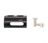 Adaptador de desviador delantero para bicicleta Sram Bike gancho fijo capó aleación de aluminio altura ajustable negro rojo con pernos para un cambio perfecto de marcha (CG21 negro)