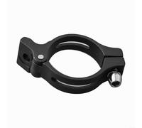 Adaptador de desviador delantero soldado con banda de abrazadera para MTB y bicicletas de carretera estándar, cuerpo de aleación de aluminio para tubos de asiento de 31,8 mm o 34,9 mm (31,8 mm)