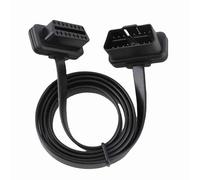 Adaptador de diagnóstico de cable de extensión OBD2 coche auto 16 pines macho a hembra conector plano de dos pines (100 cm) para cable alargador para obd2 obd port extension pour alargador obd2 ral