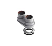 Adaptador de diámetro 60/100 milímetros, tubos separados con diámetro 80/80 milímetros, para calentadores a gas Next Evo X, color gris (Referencia: Ariston 3318034), estándar