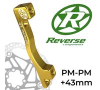 Reverse Discos de Freno Adaptador Pm Ø 203mm + 43mm Oro