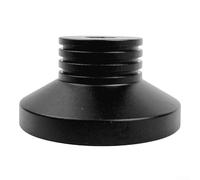 Adaptador de disco de vinilo de 45 RPM para tocadiscos a puente diferencia de tamaño entre discos de 7 pulgadas y para husillos LP (negroC)