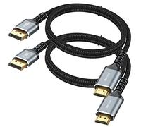 Adaptador de DisplayPort a HDMI 4K paquete de 2, UKYEE Display Port DP a HDMI Convertidor 38402160P macho a hembra para HP Dell PC Labtop- Negro