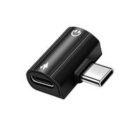 Adaptador de doble puerto tipo C de 60 W, carga rápida, puerto de auriculares de 3,5 mm, compatibilidad universal para dispositivos móviles, teléfono, cargador USB C