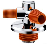 Adaptador de drenaje de lavadora antiolor para tuberías de 32-46 mm, conector modular de plástico para fregadero, a prueba de desbordamiento, sellado seguro, color blanco (estilo galvanizado)