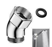 Adaptador de Ducha 135 Grados, Conector de Ángulo para Cabezal de Ducha, Adaptador con Junta, Ángulo para Ducha de Mano, Extensor para Manguera, Grifo de Ducha