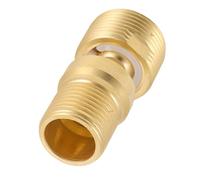 Adaptador de Ducha Ajustable de Latón Dorado para Baño | Conector Giratorio de Ángulo, Diseño Curvo Excéntrico, para Grifo de Bañera y Manguera