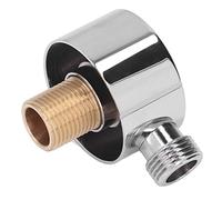 Adaptador de ducha Construcción de latón cromado G1/2 Montaje en pared Fácil instalación Conector de manguera de ducha redondo