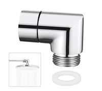 Adaptador de Ducha de Mano de 90 Grados, 1/2 Pulgadas Conector Angular de Latón Macizo para Ducha de Mano y Ducha de Pared Color Plateado