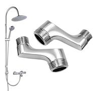 Adaptador de ducha para bañera: reemplazo de conector ajustable, accesorio de grifo multiángulo, junta de plomería duradera, adaptador de control de flujo de agua, práctico accesorio de baño | Solució