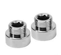 Adaptador de ducha roscado BSP de 3/4 pulgadas hembra x 1/2 pulgada macho de latón cromado para cabezal fijo e instalaciones de ducha flexibles (2 unidades)