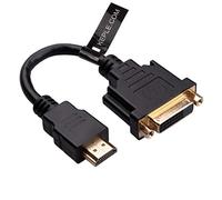 Adaptador de DVI a HDMI (DVI-D Dual Link 24+1) Adaptador DVI Hembra e HDMI Macho Convertidor 1080P Full HD 15 cm
