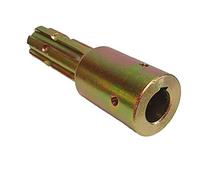 Adaptador de eje de surtidor, manguito perfilado de 25 mm con 6 dientes de 1,3/8 pulgadas.