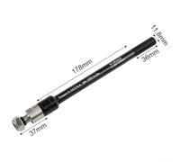 Adaptador de eje pasante de remolque para horquilla delantera de bicicleta 160-178 mm P1.0, eje pasante de aleación de aluminio con ancho ajustable, compatible con bicicleta de montaña de 12 mm