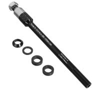 Adaptador de Eje Transversal Negro para Bicicleta de Carretera y montaña | Estructura Hueca, Cambio Rápido Delantero y Trasero, para Bujes Multivelocidad, Uso Diario