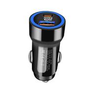 Adaptador de Encendedor de Cigarrillos de Carga rápida - Cargador de Coche | Bloque de Carga rápida para Coche | Toma de automática para teléfono móvil de 30 W con 2 Puertos | Cargador automotriz par