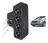 Adaptador de encendedor de coche - Cargador de inversor de 120W | Carga rápida - Universal Auto Power Converter Road Trip SUV Off Road Carretilla elevadora Accesorio de carga para grúas