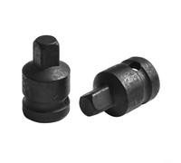 Adaptador de enchufe de 1/2 a 3/8, convertidor profesional de manga para llave de carraca, herramienta mecánica de ajuste seguro de acero aleado tratado térmicamente, tamaño de 50 mm