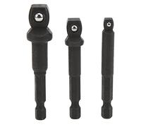 Adaptador de enchufe de 3 uds., juego de herramientas de acero al cromo vanadio con vástago hexagonal de 1/2 pulg., 3/8 pulg., 1/4 pulg.