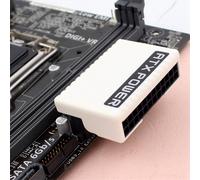 Adaptador de enchufe de alimentación ATX de 24 pines y 90 grados para placa base, cable de alimentación modular para cables, color negro