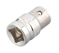 Adaptador de enchufe de cromo vanadio para transición entre funciones de enchufe y soporte de brocas en unidades de 3/8 y 1/2 pulgada (3/8 x 8 mm)