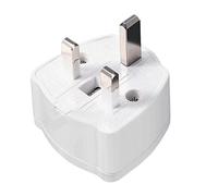 Adaptador de enchufe de India a Reino Unido, adaptador de viaje para Reino Unido - Convertidor de 3 pines tipo G con fusible de 5 A para dispositivos