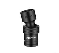 Adaptador de enchufe de junta de 1/2 pulgada - Juego de llaves hexagonales de cabeza flexible de 12 mm a 22 mm - Acero cromado para extensión de llave de impacto para espacios reducidos - Resistente a