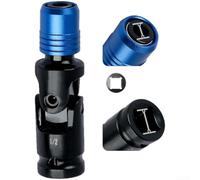 Adaptador de enchufe de junta para llave eléctrica de 1/2 y 1/4 para acero Cr-V con rotación de 180 grados, diseño de cambio rápido, compacto de 85 mm de longitud para tareas de reparación de