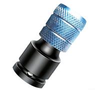 Adaptador de enchufe de metal con función de liberación rápida para transición entre sistemas de accionamiento hexagonal de 1/2 pulgada y 1/4 pulgadas